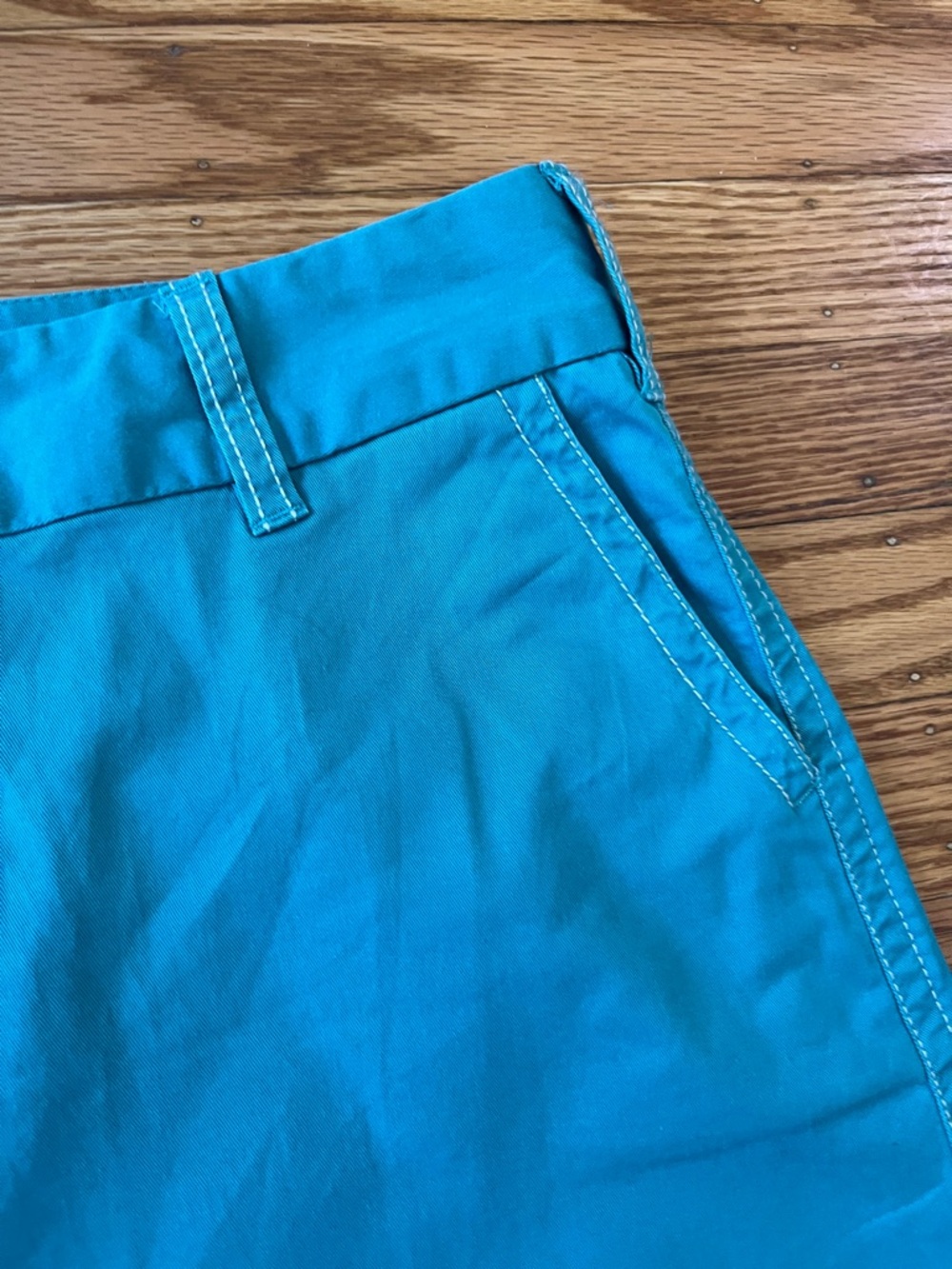 Merona Turquoise Mini Skirt Size 6 Stretch Cotton Bright Blue Casual Summer - Picture 4 of 7